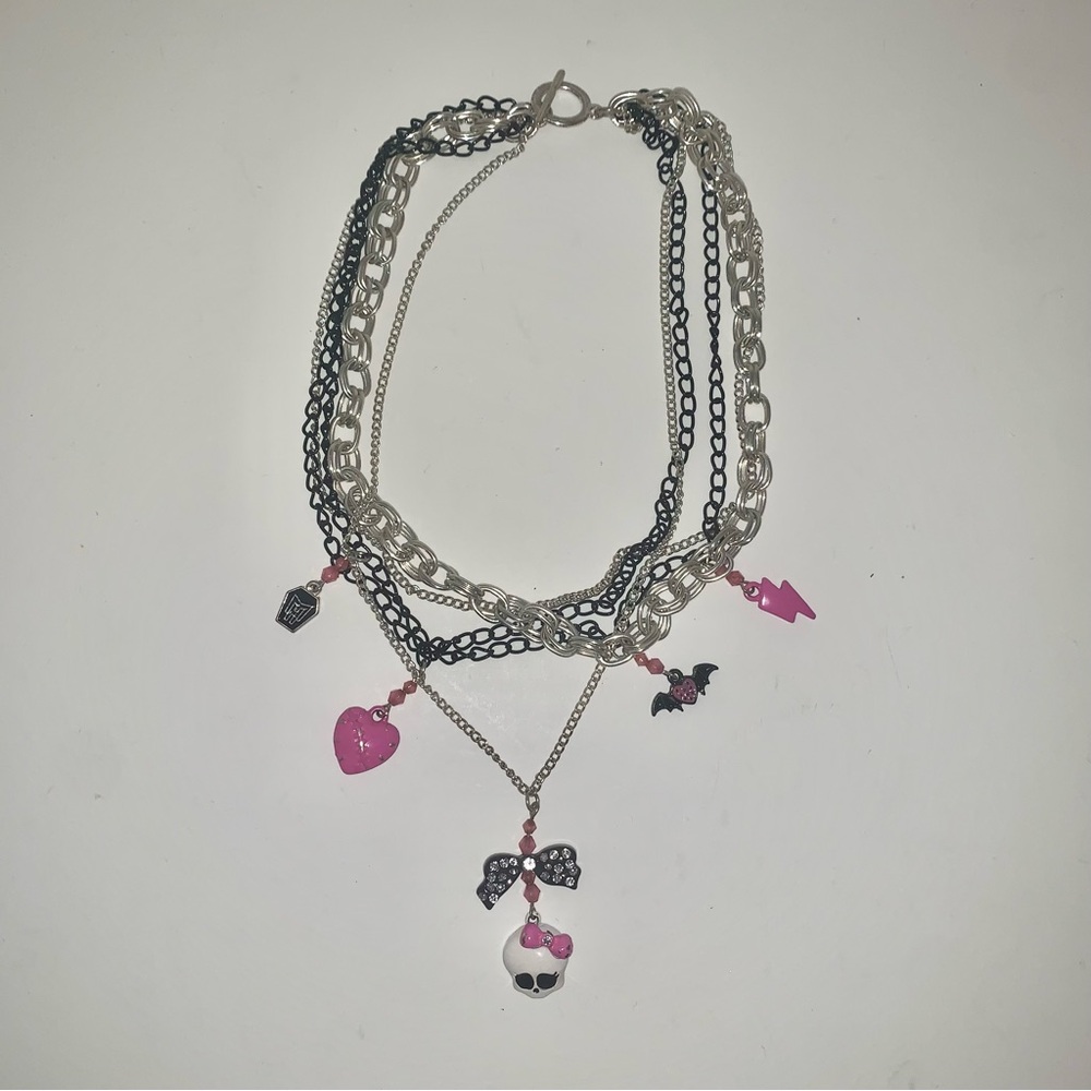 Monster High Vintage Layered Chain Charm Necklace